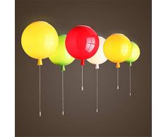 Bunte Ballon-Deckenleuchte Einfache Moderne Deckenleuchte, Kinderzimmer Dekorative Kronleuchter für Junge Mädchen,Rot