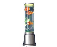 Wassersäulen Lampe, Wasserlampe, Dekolampe mit 3 x Clownsfischen, 3 Quallen und Netzteil. Farbspiel.