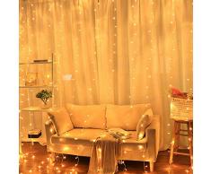 240 LED 3x2m Lichter Vorhang Lichterkette Hauptdekoration Eisbar Licht Wasserfall Licht,Hauptdekoration Eisbar Lichtvorhang Lichterkette,Wasserdicht,energiesparend,solide,umweltfreundlich warmweiß