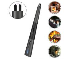 Feuerzeug Lichtbogen Stabfeuerzeug Lang Stab Kerzenanzünder USB Aufladbar Elektronisches Lichtbogen-Feuerzeug Grillfeuerzeug Lighter für Wenzel PAPSTAR Glaskerze Kerzen Anjou Duftkerze Gasherd 21CM