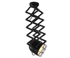 LJJY Retro Wandlampe Persönlichkeit führte Teleskop Schmiedeeisen Deckenlampe kreative Bar Shop Cafe Antik Metall Acryl Kronleuchter 5W Keine Glühbirne