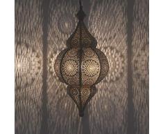 Casa Moro Orientalische Lampe Hayat gold mit E27 Fassung im Antik-Gold-Look | Prachtvolle Deckenleuchte für tolle Lichteffekte wie aus 1001 Nacht | Kunsthandwerk aus Marokko | LN2030