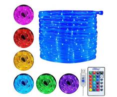 Ollny LED Schlauch RGB Außen 10M 100 LED mit USB, IP68 Wasserdicht Lichtschlauch 16 Farben 4 Modi mit Fernbedienung & Timer für Weihnachten Party Balkon Hochzeit Geburtstag Deko
