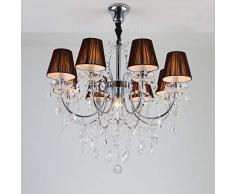 Amerikanisches Land Schmiedeeisen Kronleuchter aus Kristall Schlafzimmerlampe kreativen Persönlichkeit Zweige Restaurant Garderobe Internet Cafe reinen Licht Lampen Großhandel, 8 + 1 Stirnband Abdec