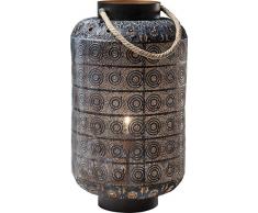 Kare Design Bodenleuchte Sultans Home, Bodenlampe mit Kordelgriff, orientalische Tischleuchte, Schwarz (H/B/T) 58x39x39cm [Energieklasse A++]
