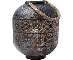 Kare Design Bodenleuchte Sultan 30cm, orientalische Leuchte, Stehleuchte, Tischleuchte schwarz, Laterne mit Henkel, (H/B/T) 30x23x23cm