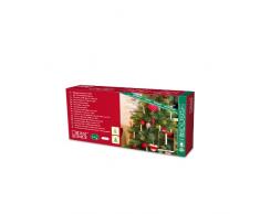 Konstsmide 1175-000 LED Baumkette SLIM LINE mit 10 kleinen Topbirnen / für Innen (IP20) / 4,5V Innentrafo / mit Schalter /10 warm weißen Dioden / grünes Kabel