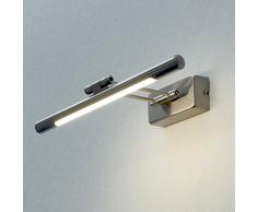 LED Leuchte Wandleuchte ALINE 5W - 360lm CHROM IP20 Warmweiss 4000K Bilderleuchte Innenlampe Wandlampe Spiegelleuchte Gartenleuchte Flurleuchte 230V