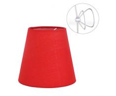 Eastlion 5.5 Clip-On Flachs Kerze Kronleuchter Lampenschirm Wandleuchte Pendelleuchte Lampenschirme,Rot