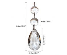 Kristall-Perlen Kronleuchter Tropfen (20 Stck.) - 3,8cm Teardrops - Kristall Glas Prisma Anhänger Perlen für Decken Tropfen Lichtbrechung, Hochzeit baum Dekoration Schmuckherstellung DIY Kunstprojekte