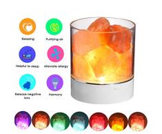 Lychee Himalaya Salz Lampe Salzlampe Salzkristalllampe Salzleuchte,Dimmbar Nachtlicht LED Nachtlampe Stimmungslicht Tischlampe mit RGB 7 Farbwechsel für Kinder / Eltern / Freunde