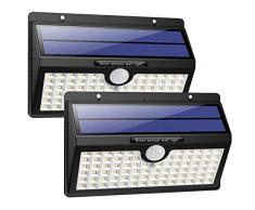 Solarleuchte für Außen, [2 Stück] HETP 78 LED Solarlampe Außen 180° Superhelle Solarleuchte mit Bewegungsmelder Sicherheitswandleuchte 3 Modi [2000mAh] Wasserdichte Wandleuchte Garten