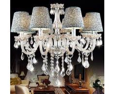 BinLZ Chandelier Moderne Kronleuchter Deckenleuchten Anhänger K9 Transparente Kristalllüster Lampe Inklusive 3C Ce FCC Rohs für Das Schlafzimmer im Wohnzimmer, 110-120 v