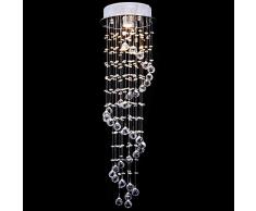 CCLIFE Modern Kristall Kronleuchter LED G9 GU10 Deckenleuchte Pendelleuchte Crystal Lüster, Farbe:GU10