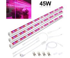 Derlights 45W 90CM Pflanzenlicht Pflanzenlampe Vollspektrum [3 Stück] Pflanzenleuchte 448pcs LEDs pflanzenlampe Grow Lampe Wachstumslampe für Pflanzen Gemüse und Blumen Gewächshaus Hydrokultur