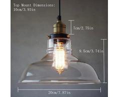 BAYCHEER E27 Vintage Glas Hängeleuchte Schale Kronleuchter Pendelleuchte