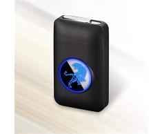 Zigarettenetui HAOAYOU Metall Zigarettenetui Box Mit USB Elektronischer Zigarettenhalter Elektrischer Plasma Lichtbogen Feuerzeug Gadgets 107 * 64 * 27,8mm Schwarzer Tiger
