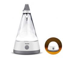 LED Nachtlicht Techole Vielseitig Einsetzbare Lampe mit 3 Modi für Schlafen, Camping, Wandern, kann als Nachttischlampe, Schranklicht, Taschenlampe, Campingleuchte verwendet, Touch-Bedienung