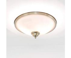 Edle Deckenleuchte in Bronze Jugendstil inkl. 2x 3W E14 LED Deckenlampe aus Metall & Glas für Esszimmer Schlafzimmer Flur Lampen Leuchte Beleuchtung innen