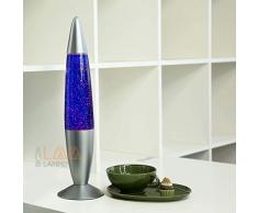 Dekorative Glitterlampe lila Violett transparent LA550408G Lavaleuchte