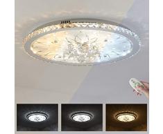 25W LED-Deckenleuchte Europäische Runde Kristall Deckenlampe, Dimmbar mit Fernbedienung Deckenbeleuchtung, 230V, 1800 Lumen, 3000K-6000K, Ø 43cm