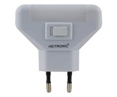 Heitronic 47169 A, Steckdosenleuchte, Kunststoff, 1 W, weiß, 5,7 x 7 x 1,5 cm