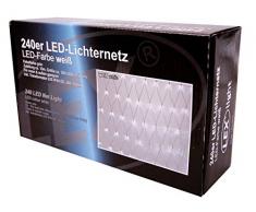 240er LED Lichternetz 3x3 m, weiß Kabelfarbe: grün