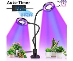 Pflanzenlampe, Pflanzenlicht mit UPGRADED Automatische Zeitschaltuhr, Lovebay 18W Rot Blau Dimmbar Schwanenhals Grow Led Wachsen licht Pflanzenleuchte Wachstumslampe Lampe für Bonsais Pflanzen