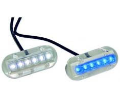 6 LED Unterwasserbeleuchtung für Boote / Lichtfarbe blau