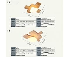 DEED Home Schlafzimmer Deckenleuchte, Led Holz Deckenleuchte Nordic Einfache Persönlichkeit Kinderzimmer Deckenleuchte Puzzle Tatami Lampe Flur Eingang Holz Lampe,B,4 *
