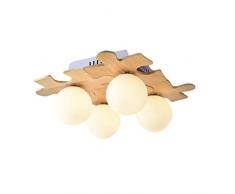 Deckenleuchten HSJ Massivholz Schlafzimmer Nordic Puzzle Schlafzimmer Lichter Einfache Studie Lampe Square Leuchte (Color : A)