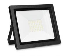kwmobile LED Flutlicht Strahler 50W - LED-Strahler 3250 Lumen mit Stromkabel - Flutlichtstrahler Hof Treppe Garten Garage Wand - Fluter Scheinwerfer