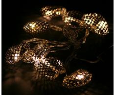 LED-Lichterkette Herzen, 8St 4cm 1,6m silber Dekoherzen Deko-Lichterkette