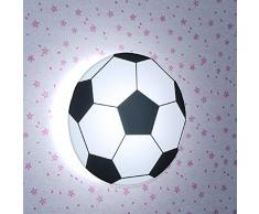 Runde Led-Lichtquelle Fußball Wandleuchte Themen Bar Shop Dekoration Licht Kinderzimmer Schlafzimmer Beleuchtung Durchmesser 27 Cm （10.62 In）, 8 W Weißes Licht Wandleuchten