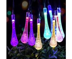 OakLeaf Solar Lichterkette Außen mit 30LED Bunt, 20ft Wasserfest LED Licht Gartenbeleuchtung für Hochzeit, Party, Garten, Weihnachten Fest Deko, mit Lichtsensor, Außenlichterkette Weihnachtsdekoration