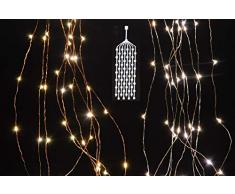 LED Drahtbüschel Stränge Micro Lichterbündel Lichterkette Drahtbeleuchtung Drahtlichterkette warmweiß mit Netzteil (200 kupferdraht)