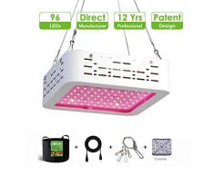 XECCON LED Pflanzenlampe 600W Vollspektrum LED Grow Light Wachstumslampe für zimmerpflanzen mit Daisy-Chain Funktion(96 leds)