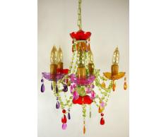 Farbenprächtiger Kronleuchter mit bunten Prismen