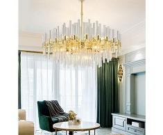 YBQ Sample Leichte Brise Persönlichkeit Einfache Kristalllüster Kronleuchter Kreis Wohnzimmer-Schlafzimmer-Villa Bar Restaurant Dekorative Goldene Deckenleuchte 60 * 40cm Fashion