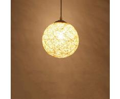 CN Kronleuchter Nordic Einfache Restaurant Kronleuchter Kreative Bar Bar Esszimmer Studie Hotel Art Persönlichkeit Rattan Lampe,40 cm