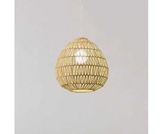 Libuty Rattan Kronleuchter Moderne Rattan-Lampe kreative Persönlichkeit Nacht Anwendbar Decke Wohnzimmer Schlafzimmer Pendelleuchte Hotel Bar Restaurant Dekoration Pendelleuchte