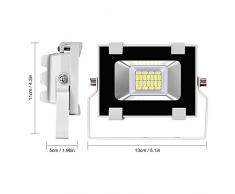 LED Flutlicht Strahler 10W Außen - Papasbox 1000LM Außenstrahler Fluter Scheinwerfer Flutlichtstrahler Kaltweiß 6000K für Hof Treppe Garten Garage Wand IP65 Wasserdicht