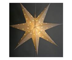 LED Stern Weihnachtsstern Adventsstern weiß 60 x 60 cm - Außenbereich Aussen groß (mit Timer-Funktion)