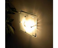 Globo Deckenleuchte Malaga Glas Kristall 1 x 60 W eckig, 48328