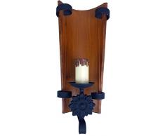 Wandleuchte Landhausstil aus Schmiedeeisen mit Dachziegel rostfarbig.