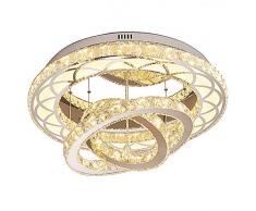 BJZP Kristall Deckenlampe Moderne Kreative LED Lampen Rund Starlight Schlafzimmer Kristallleuchte Deckenleuchte für Wohnzimmer Esszimmer Dekor Kronleuchter, Ø25cm, Dimmbar