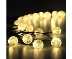 Innoo Tech InnooTech 30er LED Lichterkette Garten Globe Außen Warmweiß 6 Meter, Solar Beleuchtung Kugel für Party, Weihnachten, Outdoor, Fest Deko usw