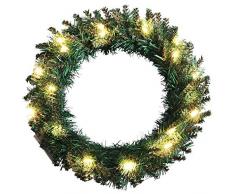 Fanspack Weihnachtsgirlande Tannengirlande Girlande Weihnachtsdeko mit LED Beleuchtung Warmweiß Weihnachts Girlande Beleuchtet für Innen und Außen Verwendbar