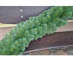 FKL Weihnachtsgirlande Dicke Tannengirlande Weihnachtsdeko Grüne Tannenzweige 300cm (240 Spitzen)