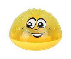 PLXX Nette Karikatur Baby Kind Baby Dusche Spielzeug Kind Musik Elektrische Induktion Sprinkler Wasserlampe Ball Wasserspiel Spielzeug, 01 Gelb, China